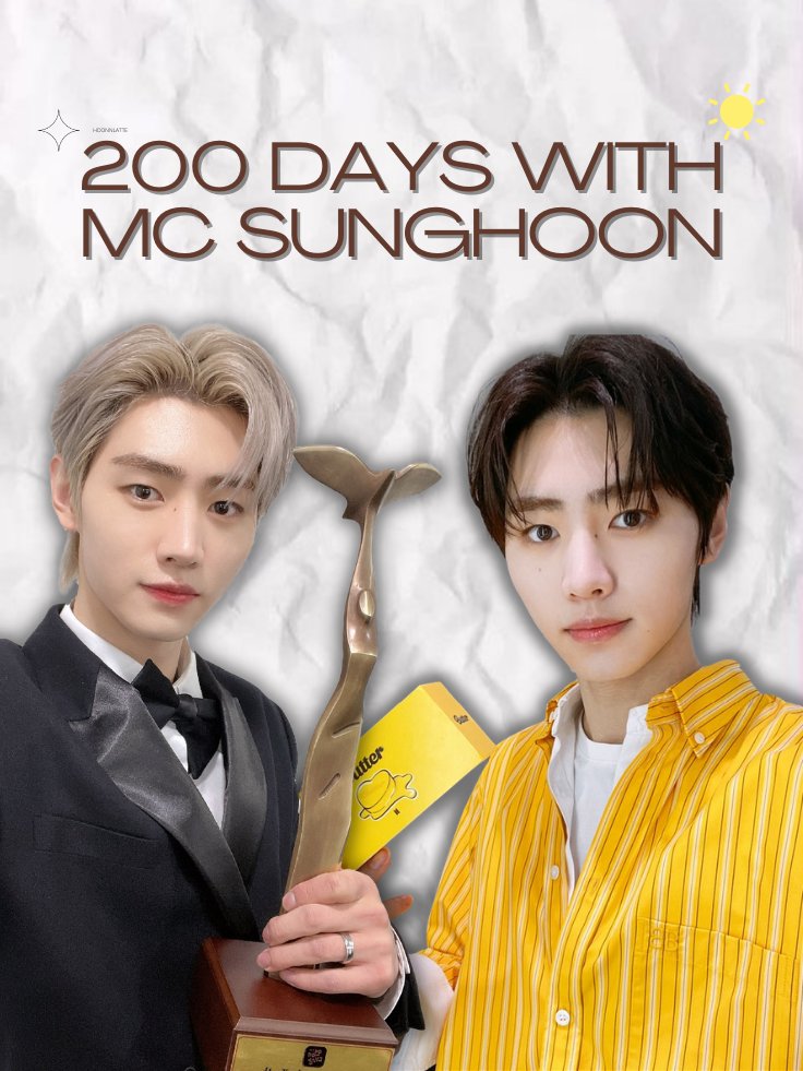 hoonnlatte's tweet photo. Happy 200 days to our amazing mc sunghoon! we're so proud of you and you always makes our friday extra happy!
2 m00re DAYS WITH SUNGHOON
#AlwaysWithMCSUNGHOON
#성훈왕박엠씨 #SUNGHOON
@ENHYPEN_members https://t.co/auP8X4Bqkz
