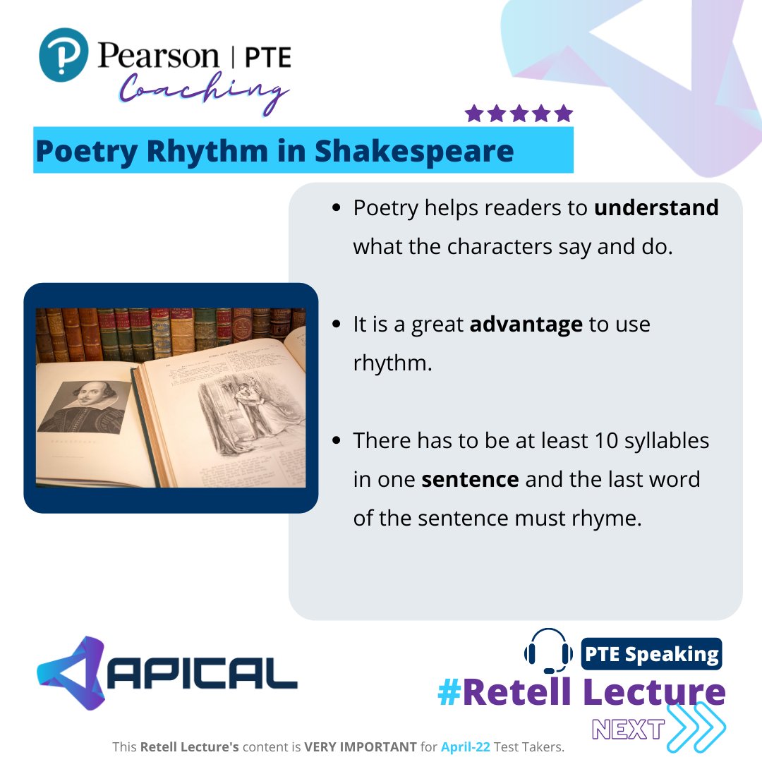 ApicalPortal's tweet photo. 👉You need to practice very frequently to do better in PTE exam. because Re-tell Lecture is one of the toughest tasks in PTE exam. 
Communicative skills tested: 💎18% score on Listening 💎23% score on Speaking. 
👑Practice Re-tell Lecture in on Apical LMS! 
#pte #ptepreparation https://t.co/HaN8daTxbI