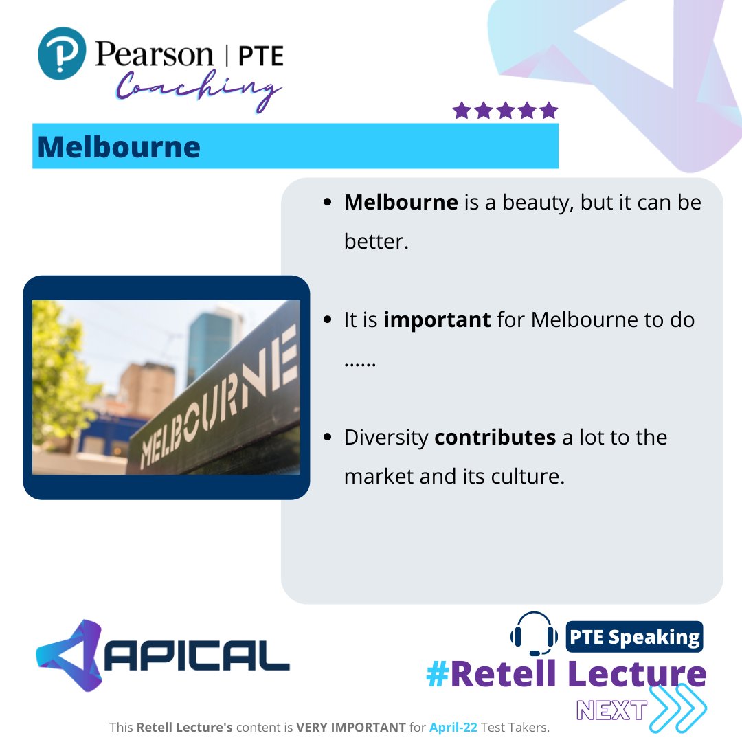ApicalPortal's tweet photo. 👉You need to practice very frequently to do better in PTE exam. because Re-tell Lecture is one of the toughest tasks in PTE exam. 
Communicative skills tested: 💎18% score on Listening 💎23% score on Speaking. 
👑Practice Re-tell Lecture in on Apical LMS! 
#pte #ptepreparation https://t.co/HaN8daTxbI