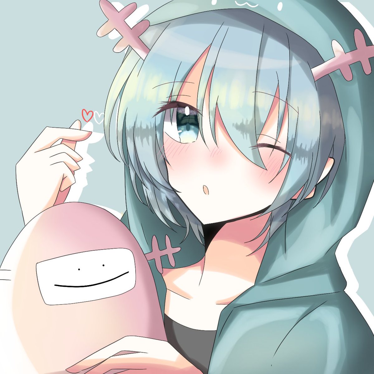 めめ村 #うぱぱあーと 指ハートしてるウパパロンさん！