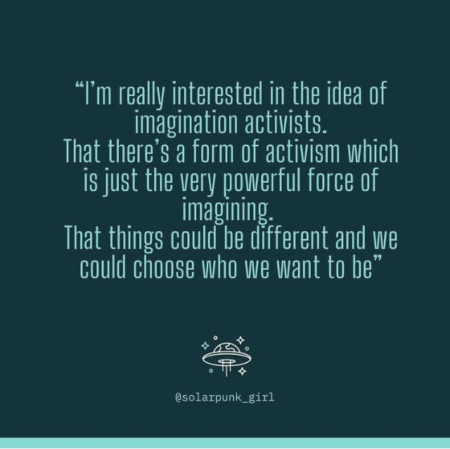 The power of #imagining Imagination Activism So many people are getting it. #ImaginationActivism