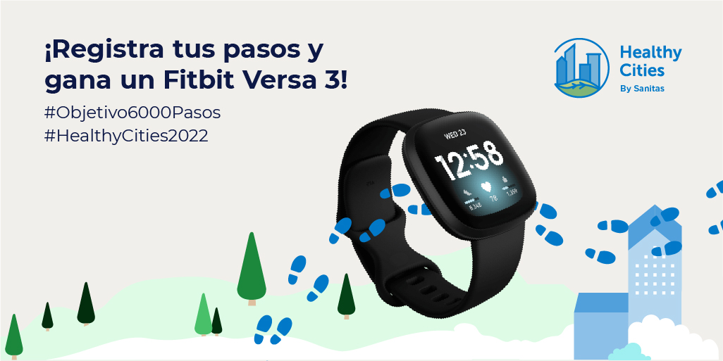 ¡Nuevo reto #HealthyCities2022 con sorpresa! 🏃‍♂️
 🌳 6.000 pasos diarios con los que ayudamos a cuidar nuestra salud y la del planeta.
 1️⃣ Síguenos en TW
 2️⃣ Haz RT
 3️⃣ Menciona a 2 amigos usando #HealthyCities2022 y #Objetivo6000Pasos