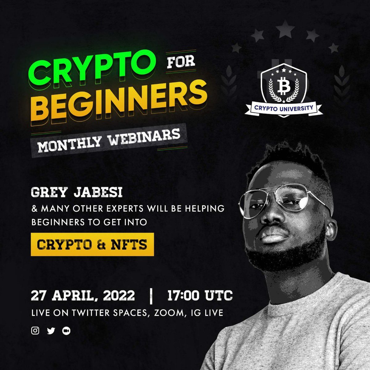 😍💰$500 #Bitcoin Giveaway if this gets 1K retweets. The goal is to educate more people about #Crypto &amp; #NFTs for free. How to win:
1) Follow <a href="/greybtc/">Grey BTC</a> <a href="/TheCryptoU/">Crypto University</a> 
2) Retweet
3) Tag many friends

Winner will be announced in 30hrs. #LFG