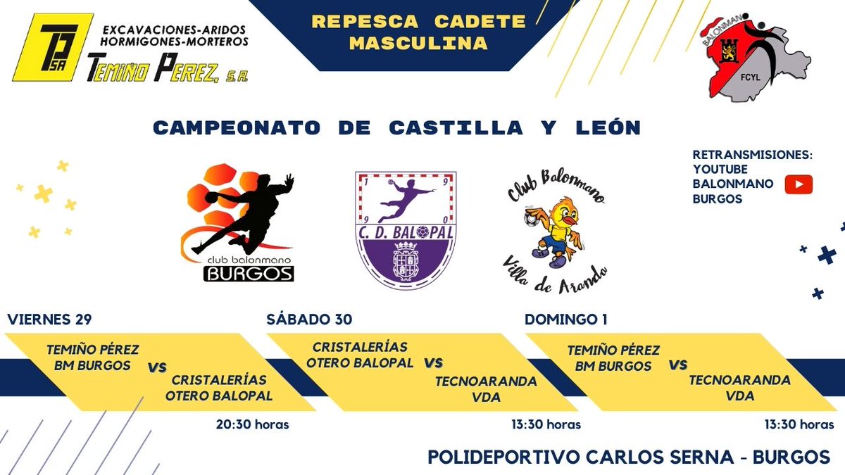 𝗥𝗘𝗣𝗘𝗦𝗖𝗔 𝗖𝗔𝗗𝗘𝗧𝗘 𝗠𝗔𝗦𝗖𝗨𝗟𝗜𝗡𝗔

¡Ojo! Que este fin de semana también tenemos repesca cadete. Nuestro Temiño Pérez busca un billete para la fase final. 

¡A por todas, chavales! #auauau ❤️🖤

📹Streaming: youtube.com/playlist?list=…
