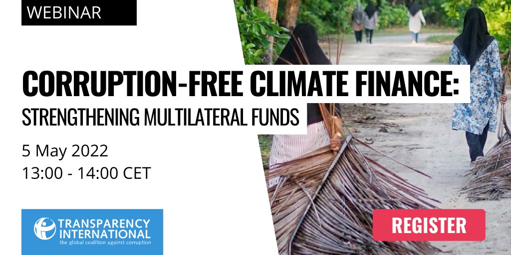 anticorruption's tweet image. Want to know how good global funds are at safeguarding climate investments?

We assessed the policies &amp;amp; practices of 5 climate funds - with US$40 bn pledged for climate action - &amp;amp; will present findings, recommendations &amp;amp; reflections next week.

Join us!➡️ anticorru.pt/2F2