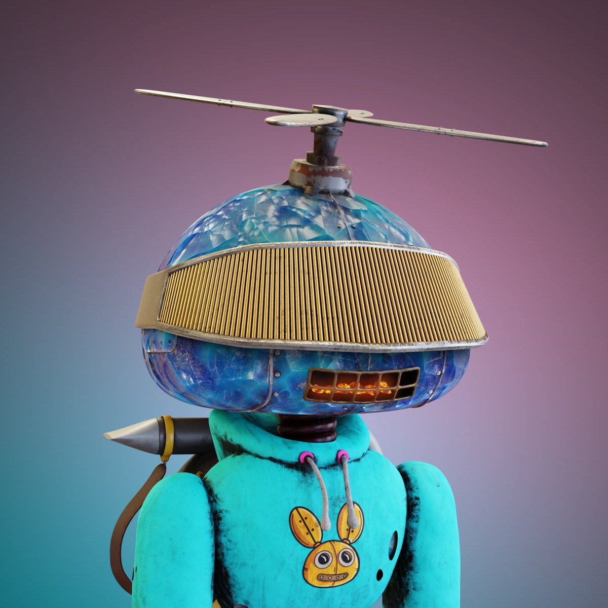 👤 Skin: Crystal
🥋 Outfit: Bunny
👀 Eyes: Trekkie
👄 Mouth: Grill
🧢 Headset: Helicopter
🧹 Tool: Leaf Blower
🎆 Background: SWPR