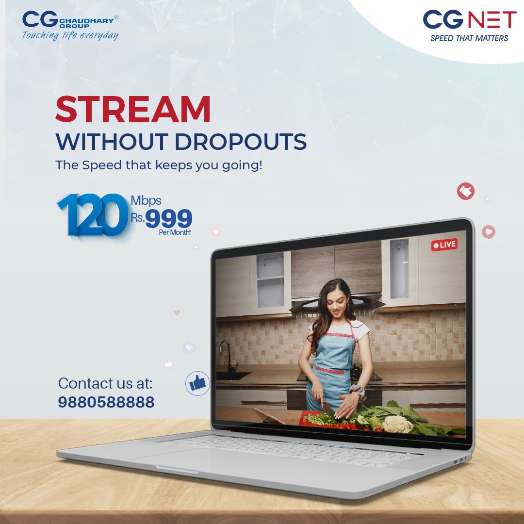 You don’t need the most expensive internet packages to pursue your online goals! Subscribe to CGNET 120 MBPS and stream your content without dropouts and pauses.