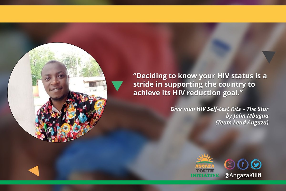 'Deciding to know your HIV status is a stride in supporting Kenya to achieve its HIV reduction goal.' the-star.co.ke/opinion/star-b…
 @NACC_Kenya @CREAWKenya @rhnkorg  @AngazaKilifi @LVCTKe @PSKenya_ @DSWKenya @AKF_EA @DOHkilifi @kilifi_youth @ACHAPlatform @Yplus_Global @TheStarKenya