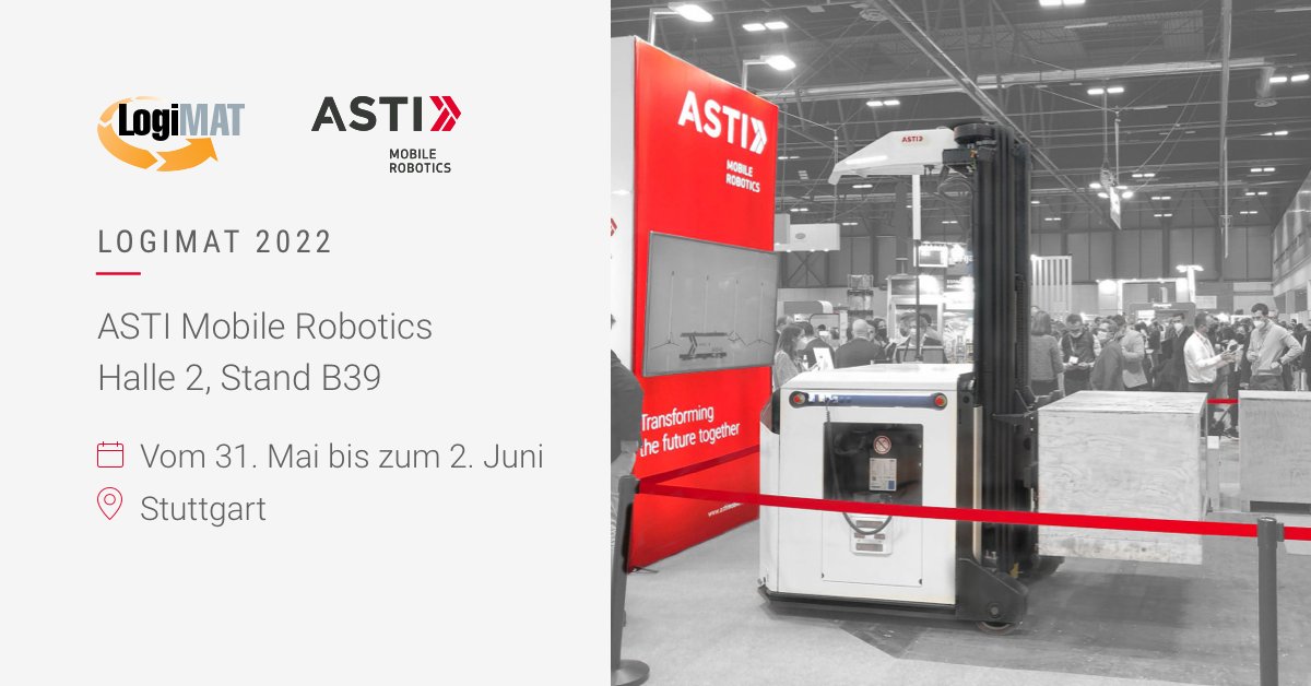 InSystems1's tweet image. 🗣 Vom 31. Mai bis 2. Juni werden wir auf der LogiMAT 2022 in Stuttgart ausstellen.
Wir präsentieren Ihnen einige unserer großartigen Innovationen. 
Besuchen Sie uns an Stand B39 in Halle 2 👉🏽 hubs.ly/Q018SJsD0

#LogiMAT #logistics #automation #AMR #ASTI #EBOT