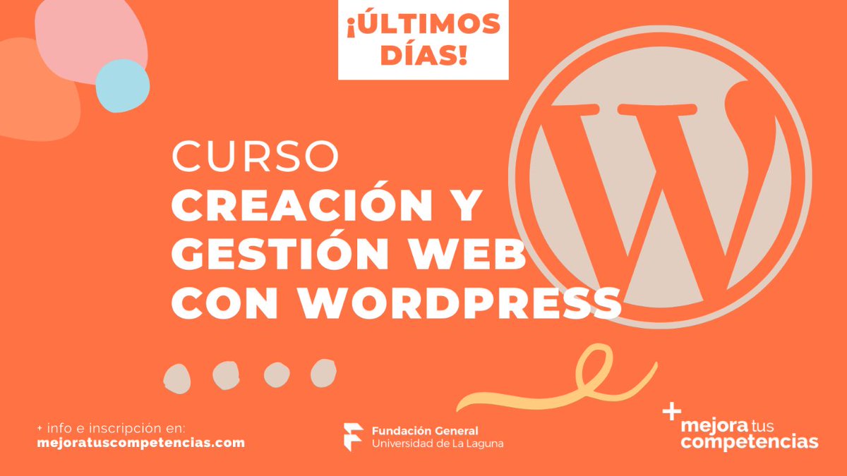 mtcompetencias's tweet photo. Hoy damos inicio a nuestro curso de WordPress.📆

Atentos, que la matricula estará abierta hasta el viernes 29/4/2022.🏃‍♀️⚠️

¿Te animas?, ¡Te estamos esperando!🙋🏻‍♂️

@xelso @fg_ull @ULL https://t.co/rSyhvFEx5w