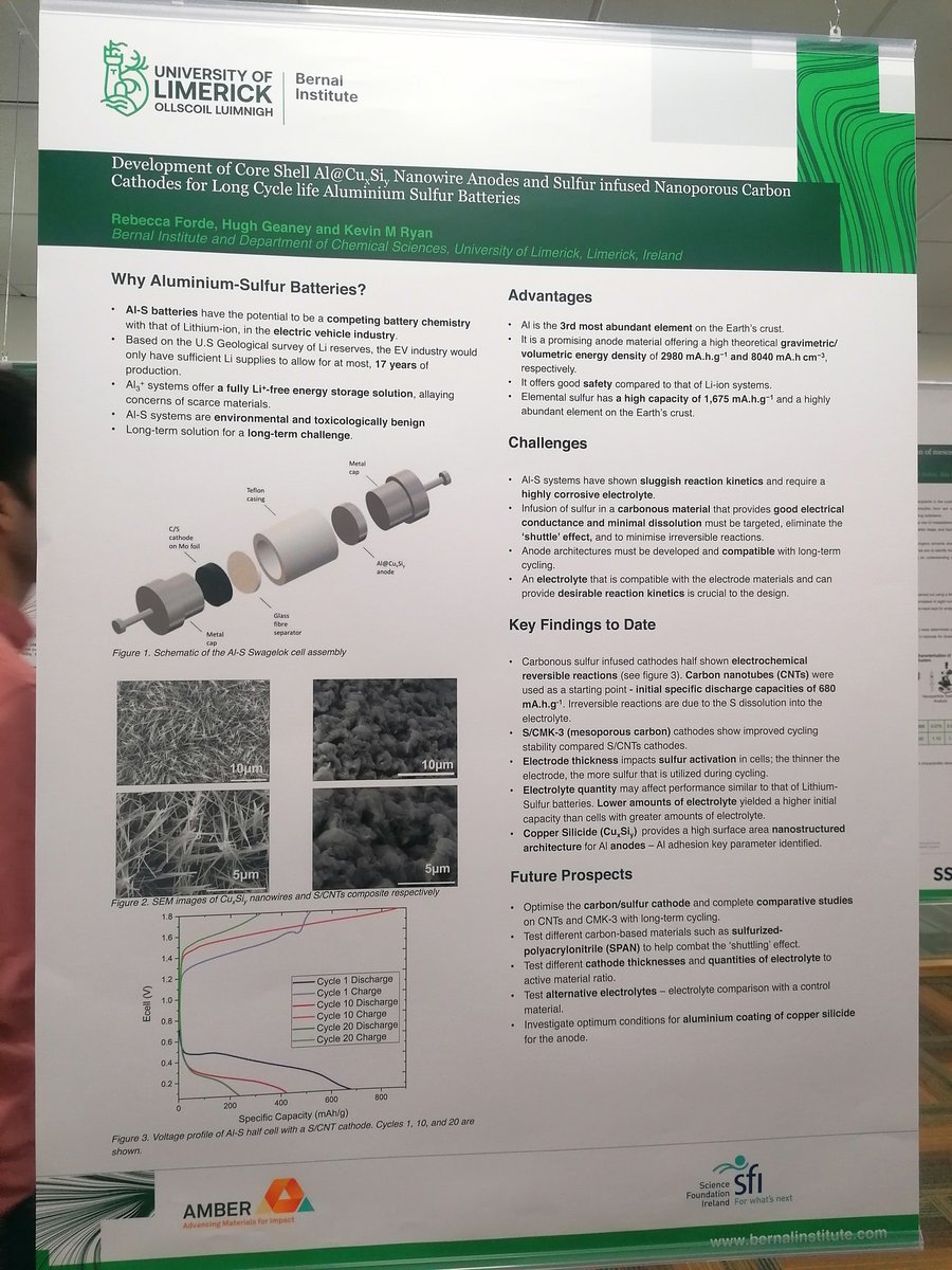Rebecca Forde (@rebforde) on Twitter photo My poster for the <a href="/BernalNews/">Bernal Institute</a> Research day on Aluminium-Sulfur batteries #battchat My poster for the <a href="/BernalNews/">Bernal Institute</a> Research day on Aluminium-Sulfur batteries #battchat