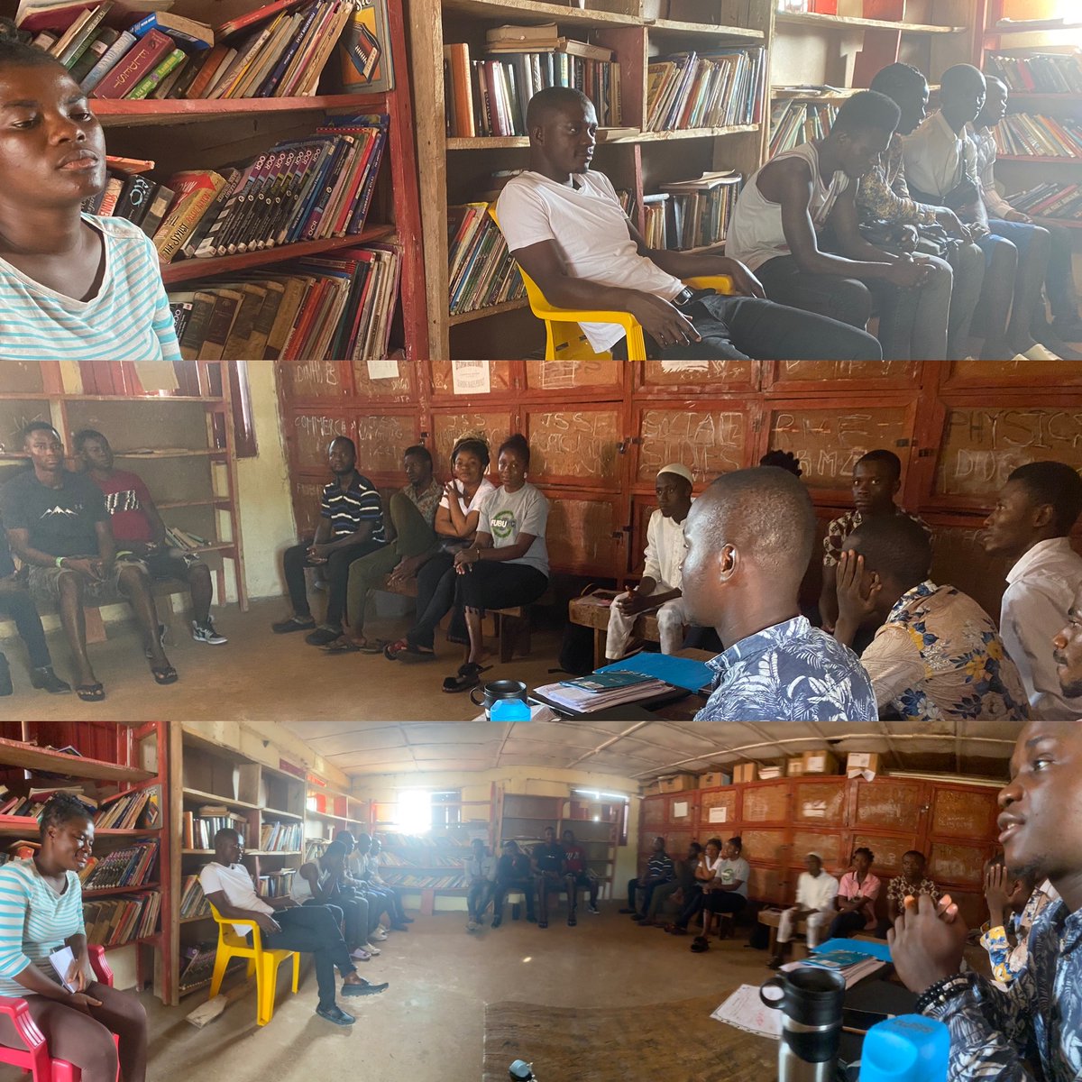 EducAidSL's tweet photo. #SmallDailyJoys This is today’s briefing in #EducAidRolal where the all #EducAidAlumni staff discuss #UbuntuEducation and how to bring #Ubuntu to life in the lives of our students #SwitSalone #EducAidFamily #EducAidAlwaysLearning #SierraLeone 🇸🇱 🥰 https://t.co/WI5qxgFNZ3