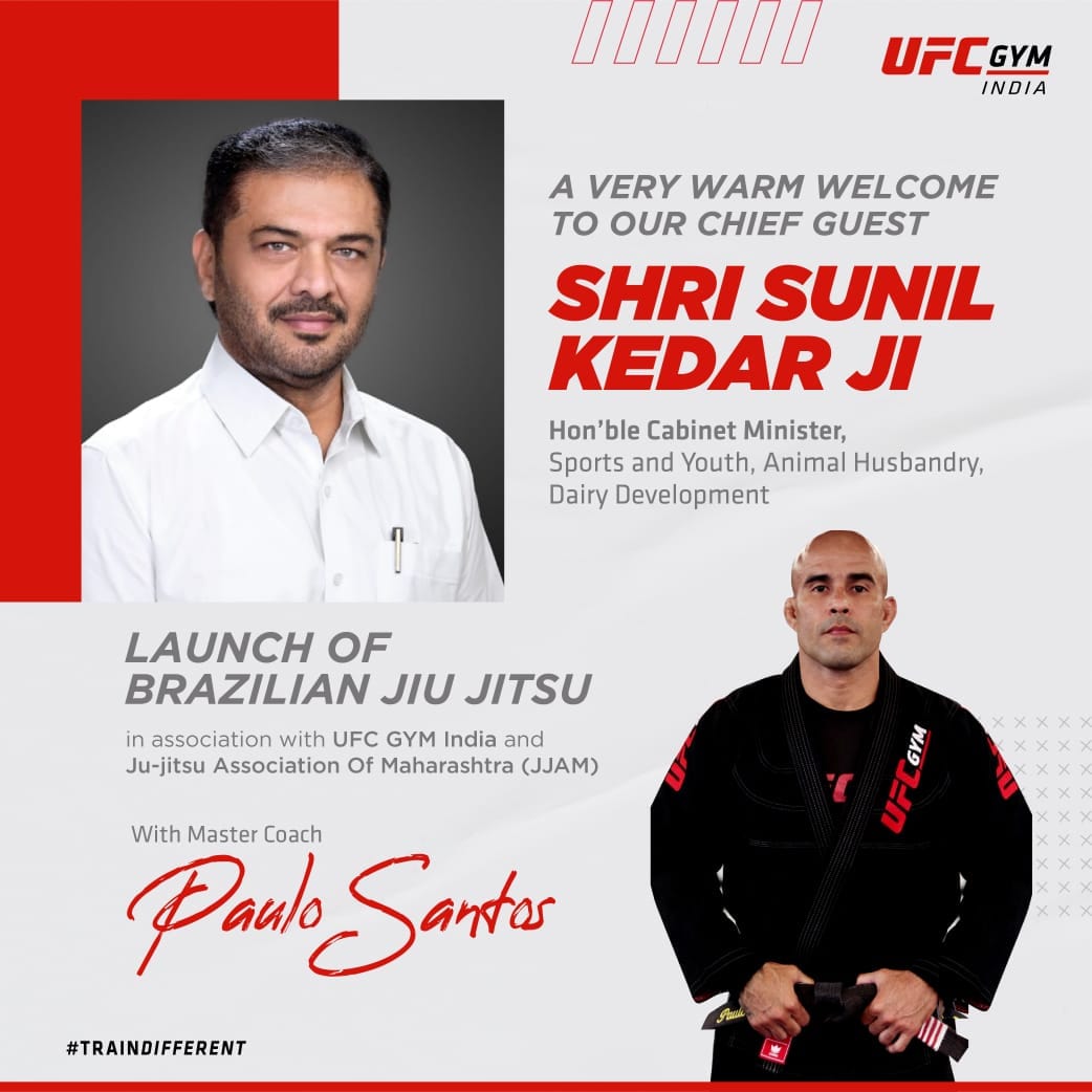ufcgymindia's tweet photo. Join us in welcoming Hon’ble Cabinet Minister Sri Sunil Kedar Ji as the chief guest for the exciting launch of Brazilian Jiu Jitsu with Master Coach Paolo Santos
#WeAreUFCGYM #UFCGYMPunjabiBagh #UFCGYMNoida #UFCGYMBareilly #UFCGYMBandra #UFCGYMImphal #WorldChampion #UFC #Training https://t.co/3lnHNzuF4Z