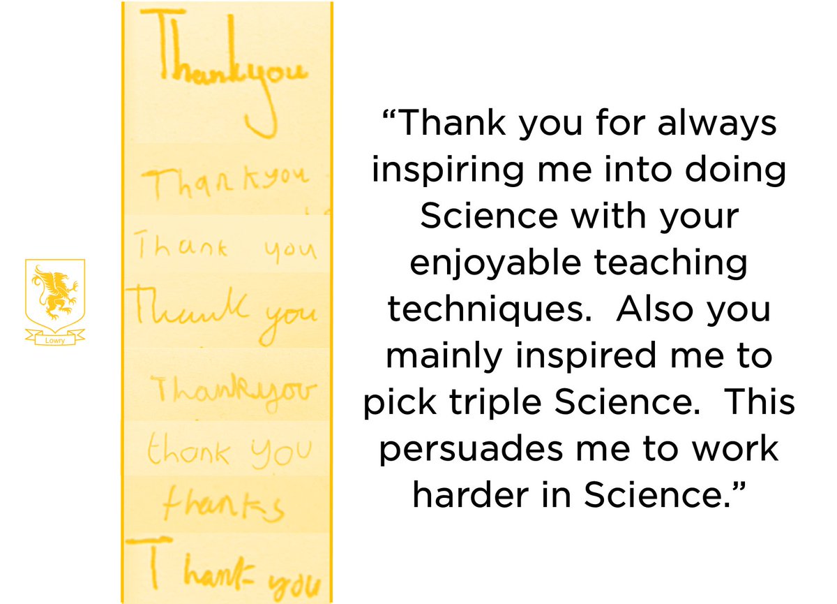 WellacreAcademy's tweet photo. Student appreciation of Wellacre staff who support them is wonderful to see and we're proud to share their words of thanks #HalfTermHero #Lowry #ThankYou https://t.co/guKht3iR37