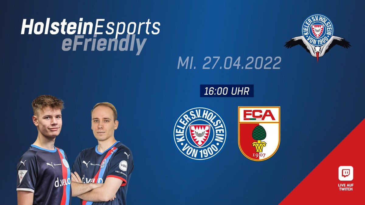 HolsteinEsports's tweet photo. Morgen spielen die Jungs ein eFriendly gegen @fca_eSports 💯
❗Anders als im Streamingplan geschrieben, ist der Anpfiff um 16 Uhr.
Kommt vorbei und schaut euch das gemeinsame Match von @Cooolliiin_ und @IRoyalDynasty an.🔥
#HolsteinEsports❤️🤍💙 #eStorks🎮 #FIFA22 #eFriendly https://t.co/0DDPzgDZUH