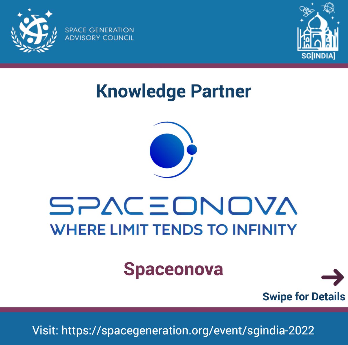 SGAC's tweet photo. SG[India] thanks our Knowledge Partner @spaceonova who generously supported our event. Participate in their interdisciplinary space activities such as the Mars Analogue Expedition and the Space Science Challenge. Check out their website for more details https://t.co/Cg6hmO8G1M https://t.co/6O4gcgF3Da