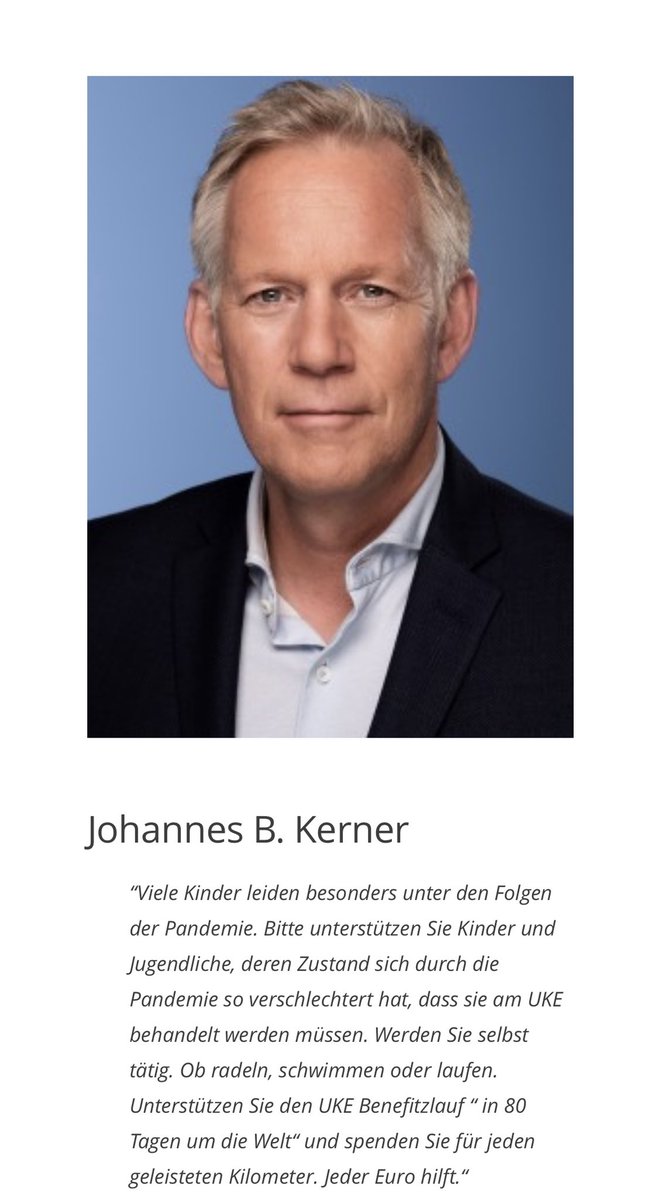 Sehr gerne unterstütze ich den UKE-Benefizlauf ❤️ Genau wie meine Botschafterkollegen: Katharina Fegebank, Ingo Zamperoni, Sylvie Meis, Johannes B. Kerner &amp; Sasha. Wir möchten 40.000 Kilometer für 40.000 Euro absolvieren: In 80 Tagen um die Welt für Kinder in der Pandemie ❤️