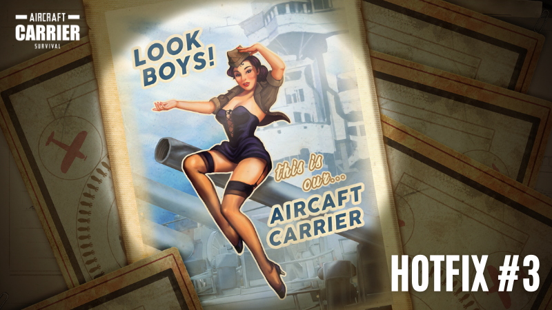 AircraftCarSurv's tweet photo. HOTFIX #3 is HERE!

Hello Admirals! We have made a few corrections to known problems. 👇 
👉 https://t.co/hEtoPYOiOZ https://t.co/ZM1yEelpXk