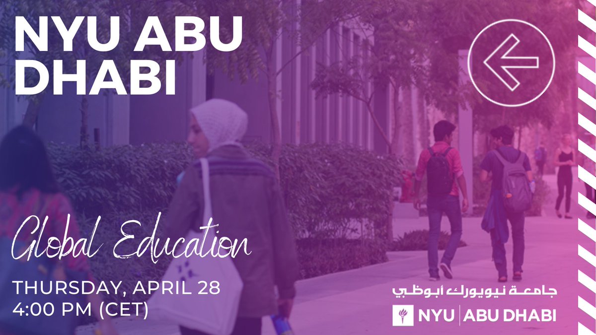 IIEeurope's tweet photo. Global education is an essential component of @NYUAbuDhabi’s educational mission and curriculum. Join us this Thursday at 4pm CET to learn about global experiences at NYUAD and more: https://t.co/o8OkmkaTFK @MeetNYU https://t.co/WjKAmKZLrE