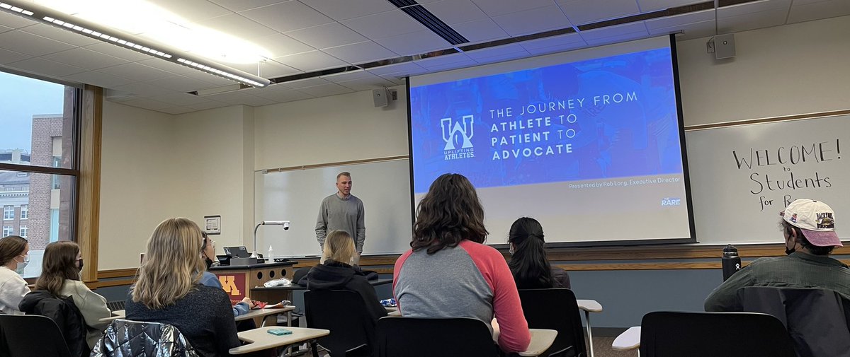 We hosted @RobLong47 from @UpliftingAth @UMN_Pharmacy Center for Orphan Drug Research for EOY event of UMN @NORD Students for Rare club. Check out how they harness the power of sports to inspire #raredisease community @Chloes_Fight @UMN_ECP @UMNews #umnproud