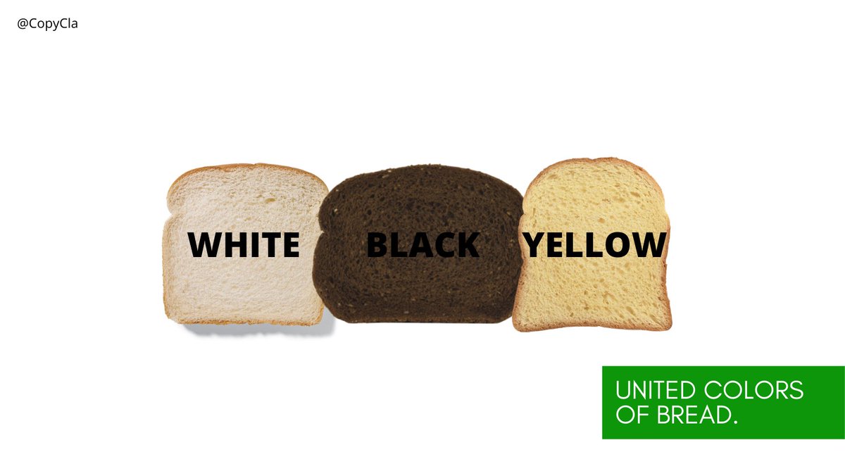 CopyCla's tweet photo. Little spoofing of the famous @benetton ad
 for @OneMinuteBriefs brief of the day 🥖😛 #Bakeries #copywriter #Advertising https://t.co/Fm8lpY695H