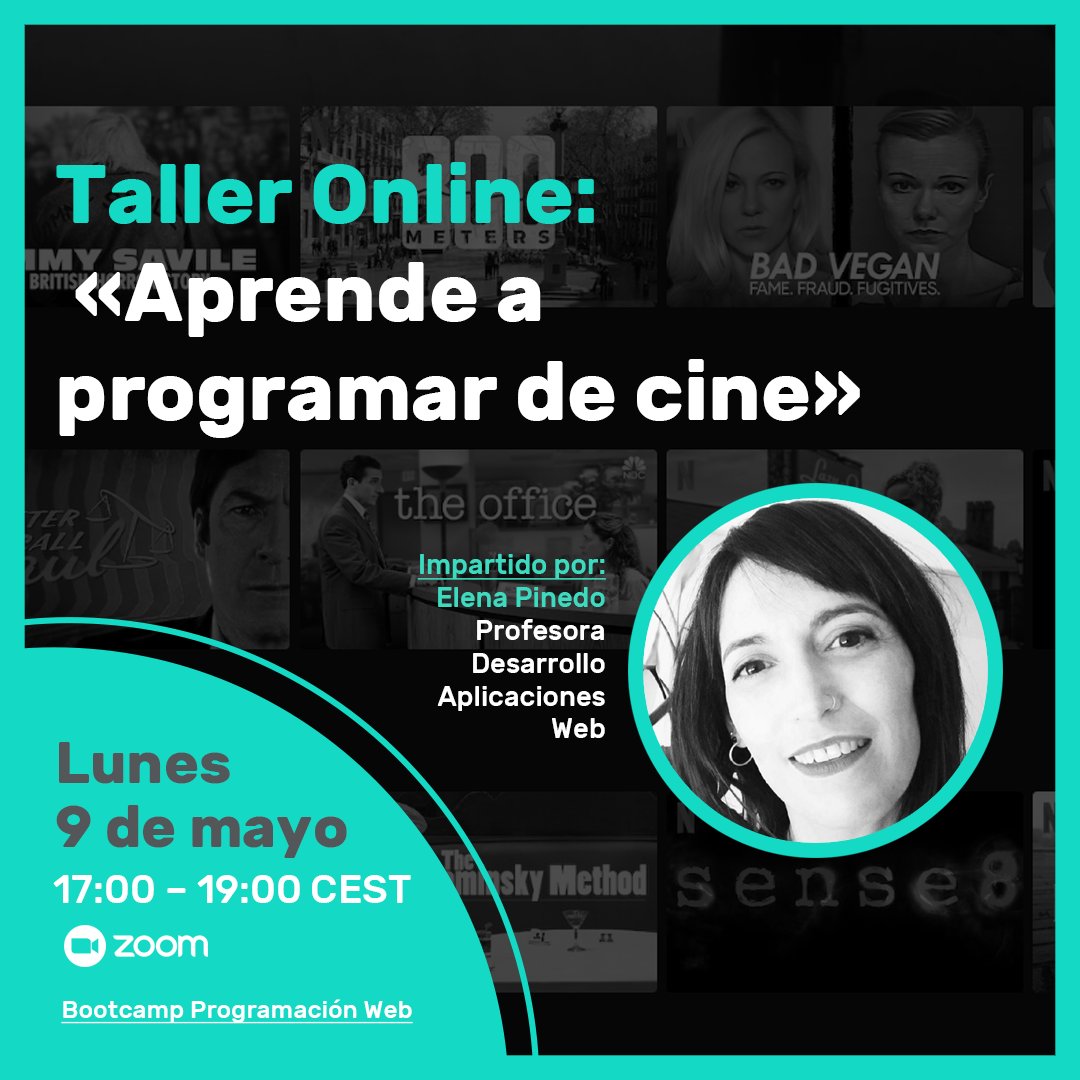 Adalab_Digital's tweet photo. 🙋🏻‍♀️ ¿Te gustaría probar esto de la #programación pero no te atreves?
👩🏻‍💻 En este taller  descubrirás -y te engancharás como si de una serie se tratara- el mundo de la programación: Aprenderás a programar la página de login de #Netflix y sin necesidad de conocimientos previos. https://t.co/oxeZWFuvzo