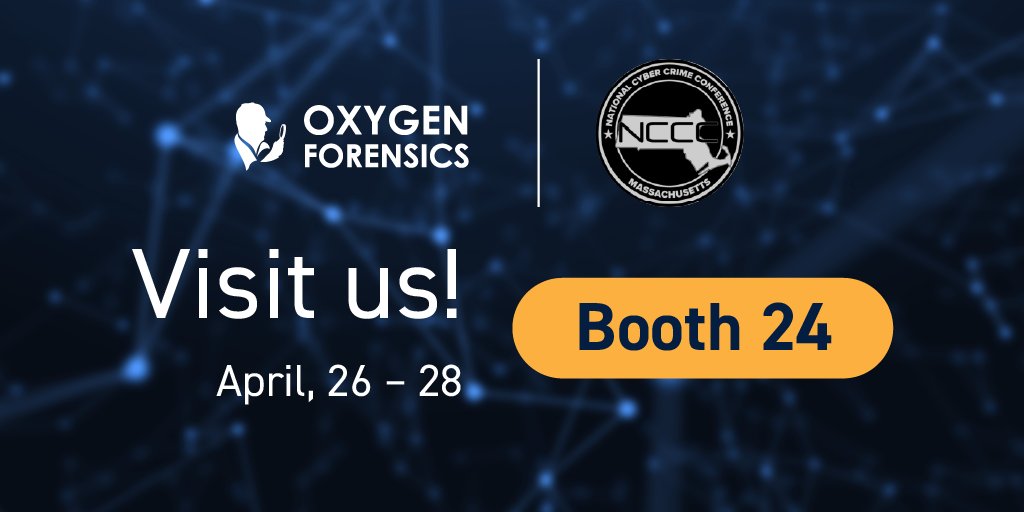 Day 1 at <a href="/NCCC_MA/">National Cyber Crime Conference</a>! We are very excited to be here. If you are attending this conference, stop by booth 24, meet our team members, and learn more about our all-in-one digital forensic solution, Oxygen Forensic® Detective.
#NCCC2022 #DFIR