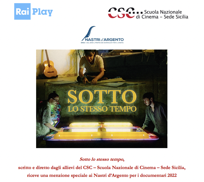 CscSicilia's tweet photo. che bello! Grazie ai @nastridargento per la menzione al nostro film #SottoLoStessoTempo che emozione ricevere questo riconoscimento! @RaiPlay @torinofilmfest @fondazionecsc @CQuatriglio https://t.co/jPym4clzSk