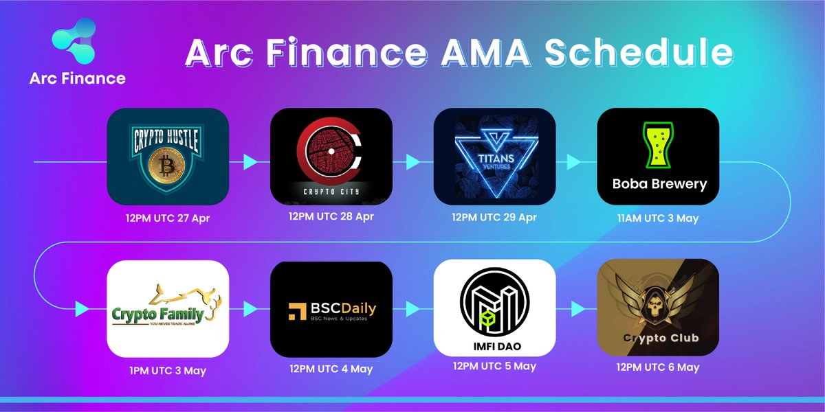 📢#ArcFinance Global #AMA Tour!

We are teaming up with <a href="/ProjectGalaxyHQ/">Now Galxe (Previously Project Galaxy)</a> - pull up to the Arc Finance AMA &amp; receive an OAT badge #NFT on galaxy.eco/ArcFinance that gives you access to the future #ARC rewards!

Get your questions prepared &amp; don't miss out🙌