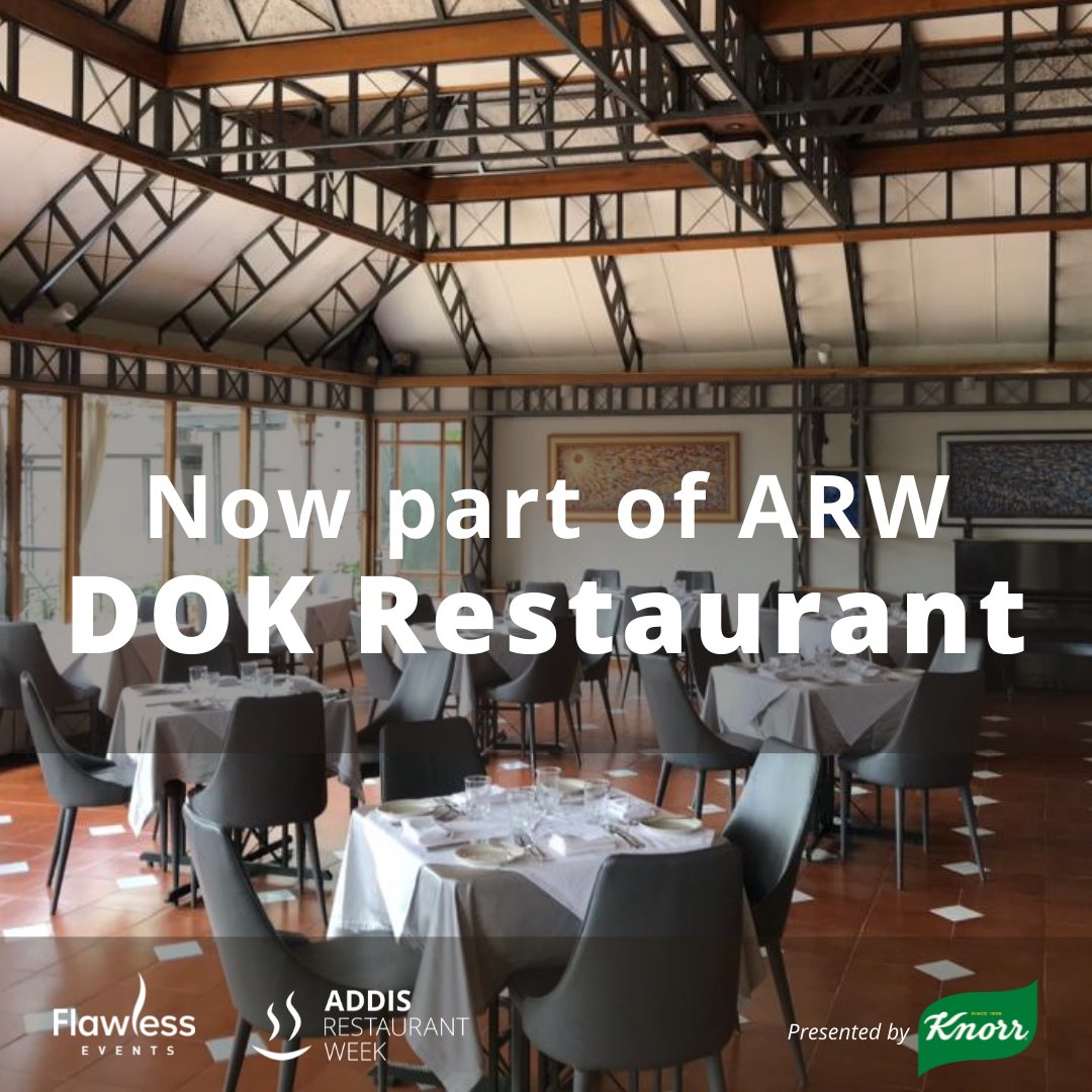 addisrw2022's tweet photo. DOK Restaurant is now part of ARW. Are you as excited as we are to try out their menus?
.
.
.
#AddisRestaurantWeek #Knorr #Ethiopia #AddisAbaba
#ThingsToDo #Fun #Restaurant #RestaurantOwners
#FoodPorn #FoodPhotography #Foodie #FoodBlogger https://t.co/WQ0Nilwxrl
