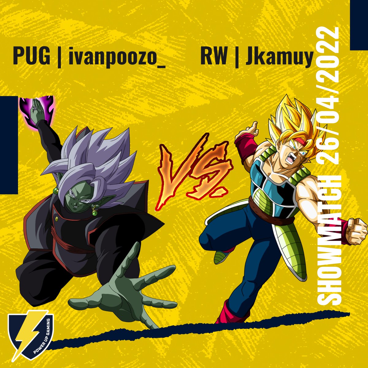 PowerUpGaming00's tweet photo. 🔴⚡||SHOWMATCH||⚡🔴

⏰ 26/04/2022 (HOY)... 20:00h🇪🇸

🥊 @ivanpoozo_ 🆚 @jvkamuy 🥊

⚔️ FT 7 ⚔️

🎙CASTER: @KarimSerrano10 @Borgito_04

🕹 PLATAFORMA: PC 

🎮 @PowerUpGaming00 🆚 @RageWolf15

🟣 TWITCH: https://t.co/Q85f8NNIaZ

#SienteLaEnergía⚡⚡ https://t.co/oNw7EbcTEW