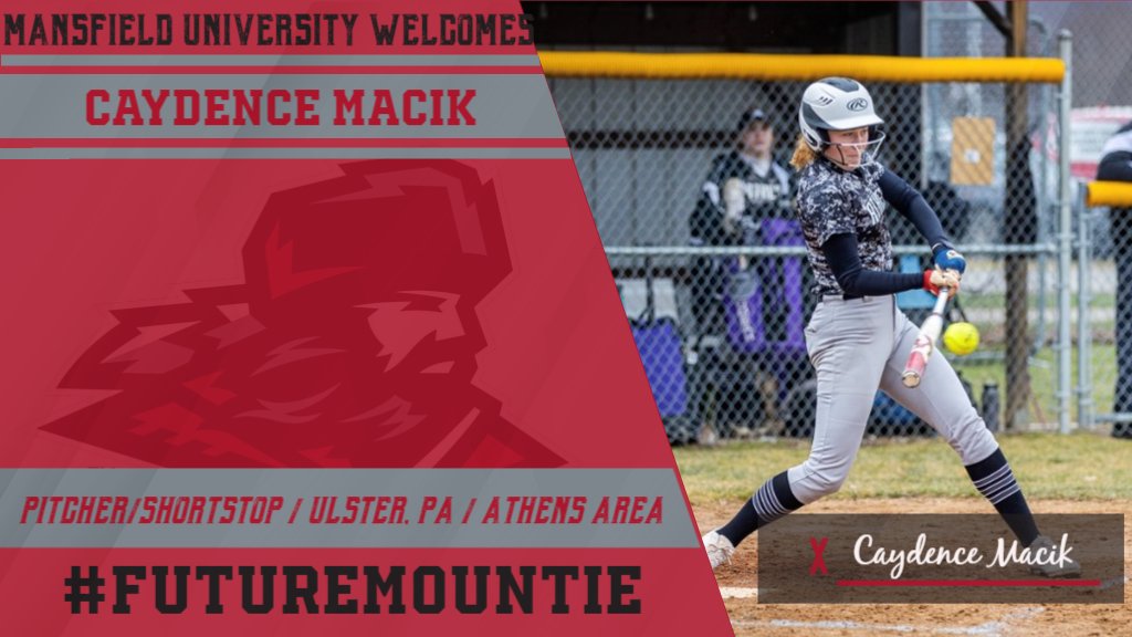 🖊️Signing 🥎

Caydence Macik from Ulster. Pa. signs with <a href="/MUsoftball/">Mansfield Softball</a>, Caydence member of the All Rookie Team as a freshman and received First Team All NTL.  She will also play Basketball at Mansfield.

🔗➡️bit.ly/3Mr0o68

#FutureMountie 🗻