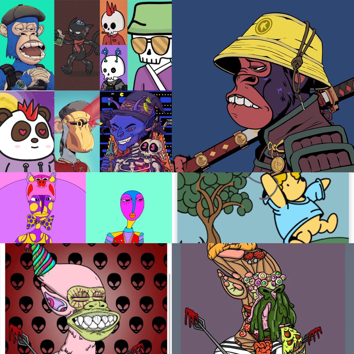 guiedow's tweet photo. @kaiyabunga @BoredZuki @FelineFiendz @SkeletGuys @ManiakAliens @PoohsNFT @UnusualGuests @AlienApeYC great low floor price projects waiting to explode ! #nft #nfts https://t.co/AqhoUUoNaW