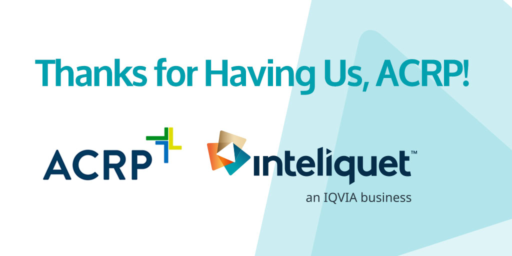 inteliquet's tweet photo. Thank you for exploring clinical trial process improvements and new practices impacting Site efficiency such as biomarker parsing and decentralized trials at #ACRP2022. Learn more about our capabilities in #cancerresearch at https://t.co/X7Q349IFNO. https://t.co/ShIUTLtWHq