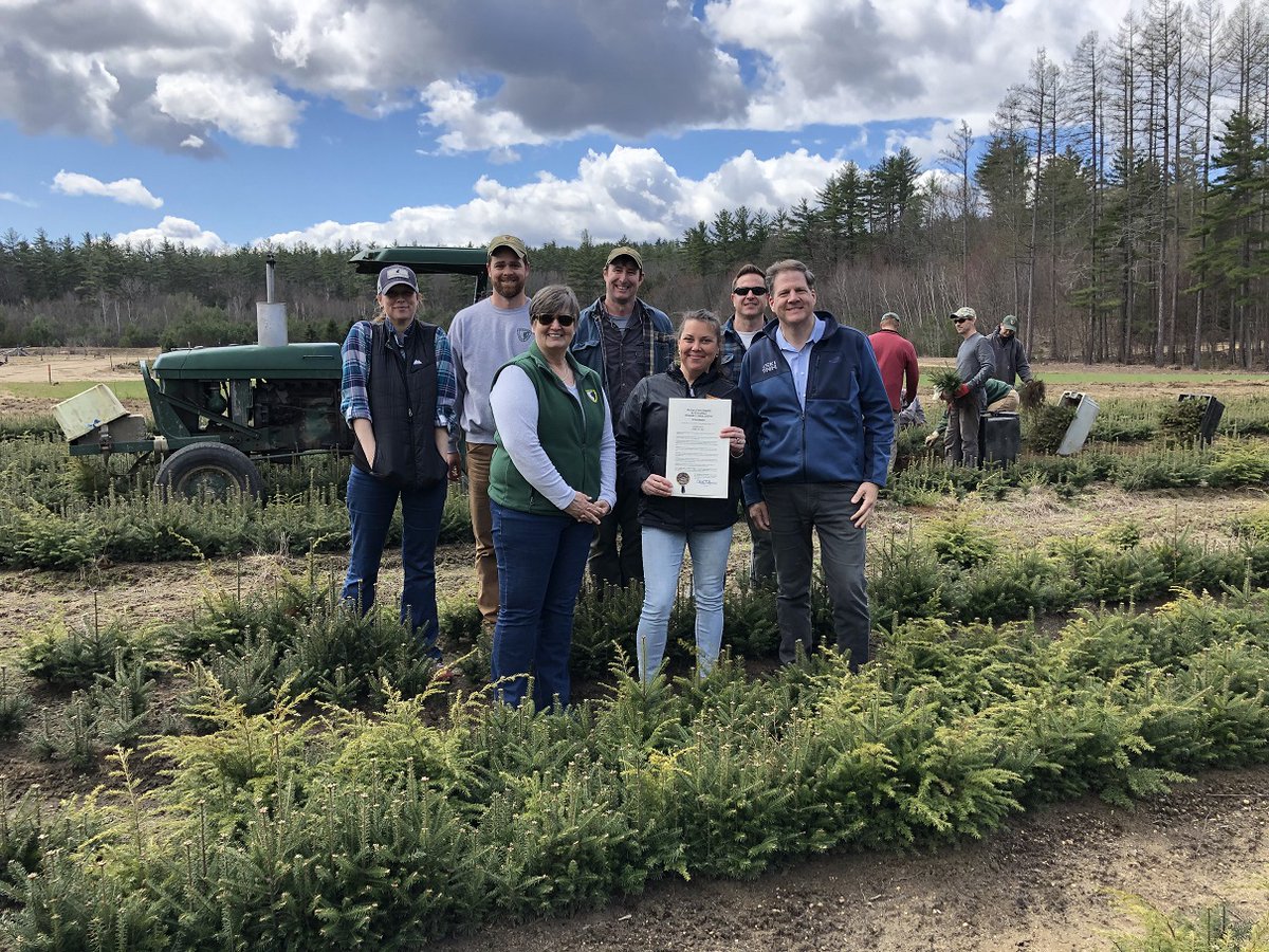 nhdfl's tweet photo. Friday is #ArborDay in #NH! We got a head start celebrating when @GovChrisSununu visited our #StateForest Nursery in Boscawen. Growing high-quality #LocallySourced seedlings is a job we do w/pride & skill!
#NewHampshire #RightTreeRightPlace #forestry #BuyLocal @arborday @NHDNCR https://t.co/DqtEzcAV8M