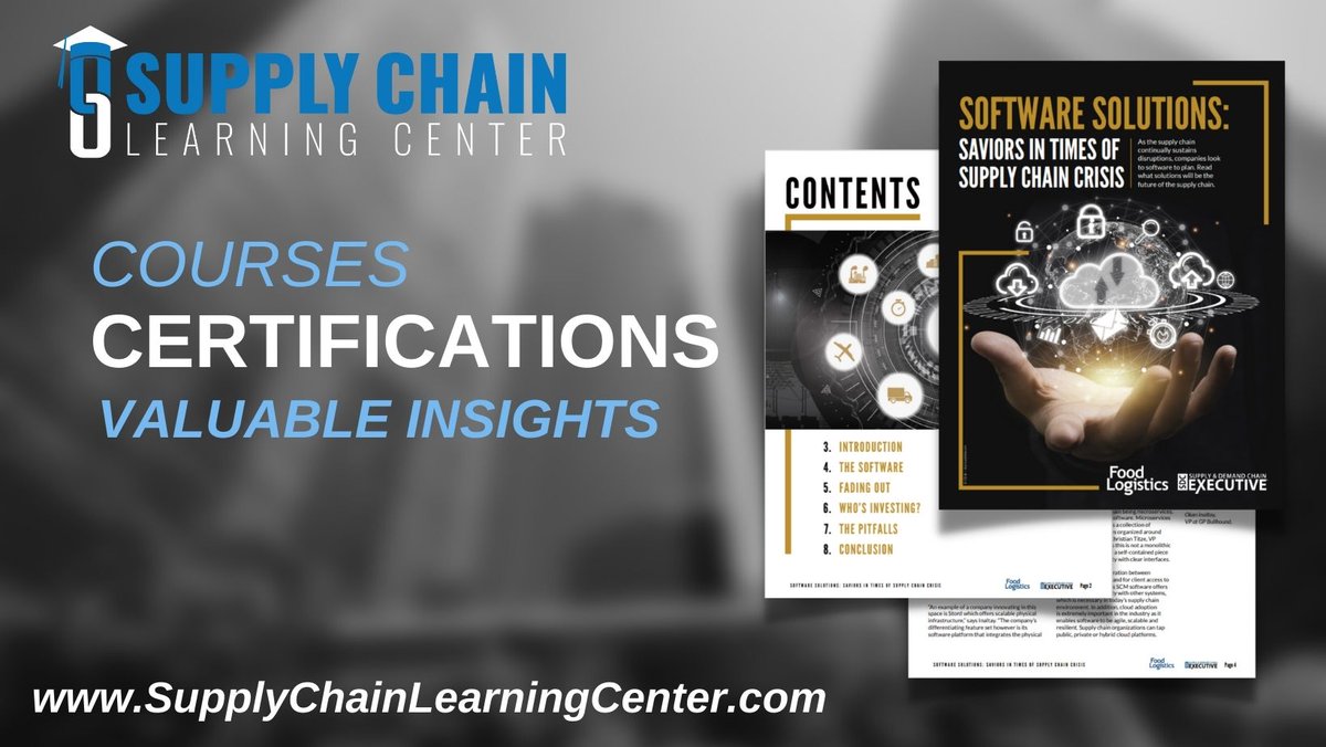 FoodLogistics's tweet photo. The Supply Chain Network, @FoodLogistics &amp; @SDCExec, work to provide the industry with new opportunities!💡

Our Supply Chain Learning Center brings your team courses, certifications &amp; valuable insights all at the tip of your finger. 

🔗Learn More: https://t.co/Tcq3ei2dWc https://t.co/MnoIo4atMP