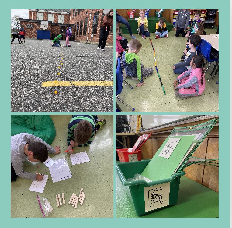 Dbjohnsonmath's tweet image. 1st Grade @srsppal field testing Bridges. Lots of engagement and math talk!
