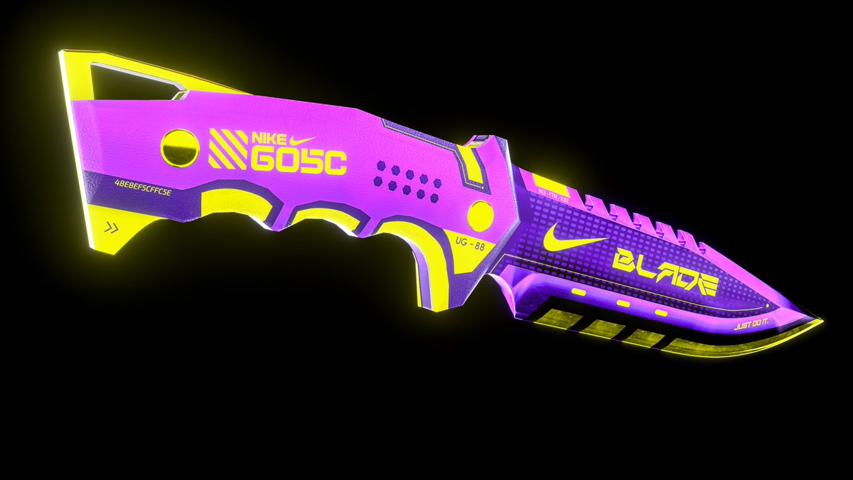 peiksprod's tweet photo. NIKE BLADE🟣🟡

Discover the BLADE skin for the Melee model on @PlayVALORANT game.

#NIKEESPORTSHOP 

More shots + Sketchfab in reply⤵️ https://t.co/oinNJkvHzO