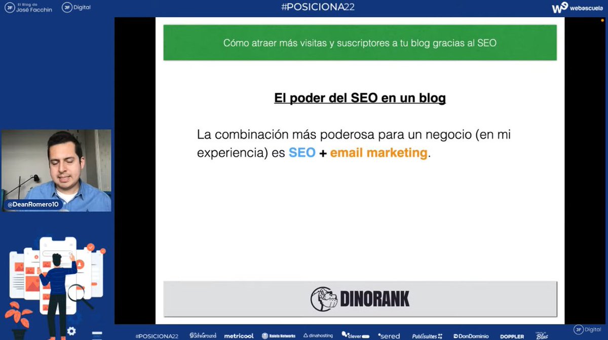 LeaderSelling's tweet photo. La estrategia perfecta para #CaptarClientes:
BLOG +COPY+SEO+EMAILMARKETING
100% de acuerdo con @DeanRomero10
Esto posiciona y aporta valor a tus potenciales clientes.
Chapeau en #Posiciona22
cc @facchinjose @Web_escuela https://t.co/3RCnYSu24n