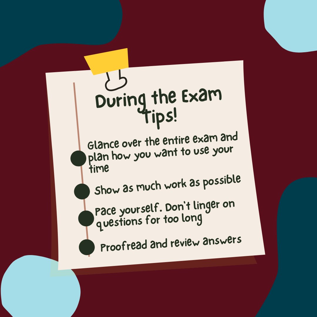 Happy Study Tip Tuesday, Gophers! This week we are sharing tips on what to do during your exams! Make sure to pace yourself and check your work when you finish! For more resources during exam time, visit success.umn.edu! #umnsuccess #umn