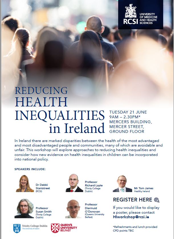 allislandIPH's tweet photo. #Date4YourDiary
This @RCSI_Irl workshop on reducing health inequalities in Ireland takes place on Tuesday, 21 June - register here >>>> https://t.co/fJaed03edQ https://t.co/5CHMG6KEAF