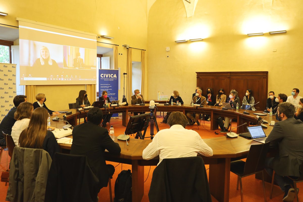 eui_sps's tweet photo. 🎉Thanks to all participants for joining this year's #EGNC!
📸See here some impressions from the keynote dialogue with Prof. @ARGohdes (@thehertieschool) & @anghel_v1, introduced & welcomed by Prof. @ImmergutEM & @EUI_EU President Renaud Dehousse.
⬇️⬇️⬇️ https://t.co/AOmbdY2toH