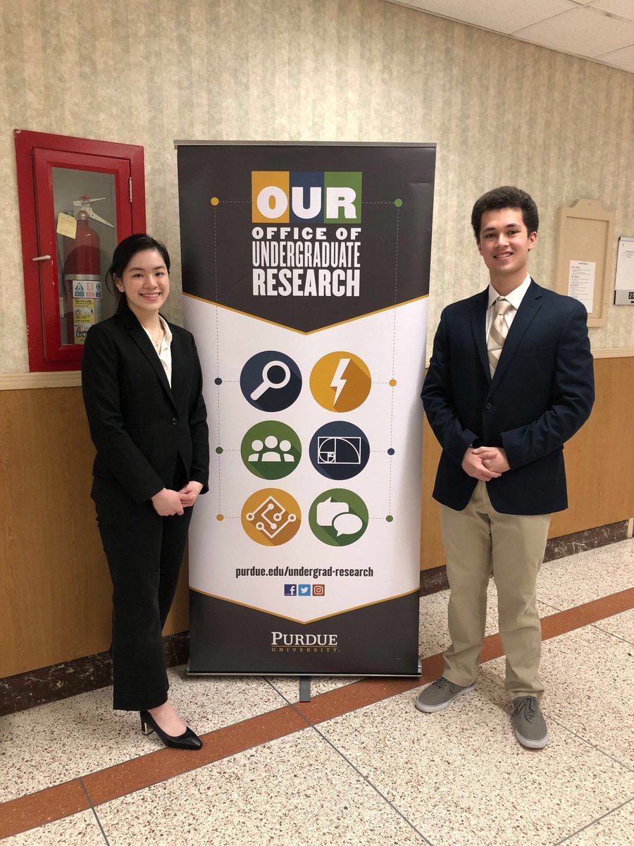 PurdueBME's tweet photo. More great news from the @PurdueOUR Conference... #WeldonSchool students @CarlR_BME and Pei-Lun (Patricia) Chen from Hugh Lee's LIMR lab were awarded best abstract in the innovative design, technology, and entrepreneurship category! https://t.co/ODvEophLsF