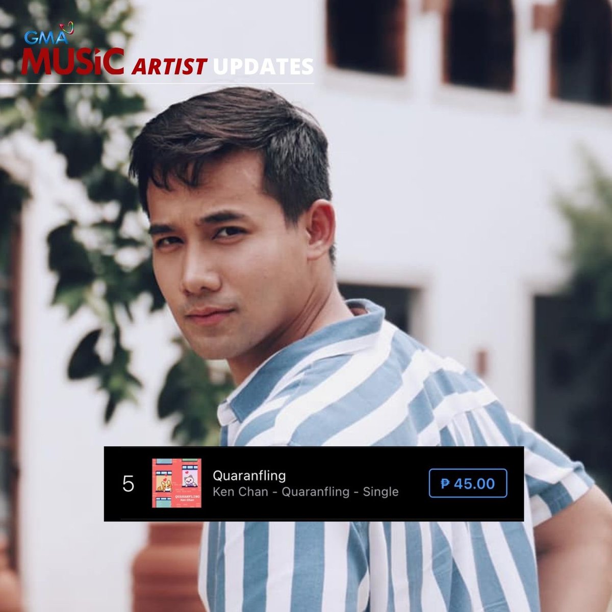 akosiKenChan's tweet photo. #5 on iTunes PH Cart! Maraming salamat po! #Quaranfling
@GMAMusic
@gmanetwork
@Sparkle_GMA https://t.co/YIgWgrZVEE