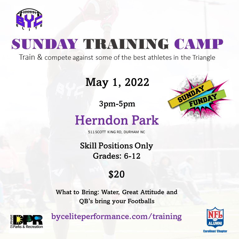 919EliteFBClub's tweet photo. Sunday Training Camp https://t.co/bXzf4dmVqT #BYCElite #offseasondevelopment https://t.co/q1yYGxJtOF