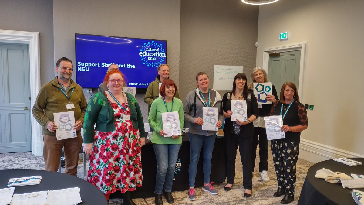 NEUnorthern's tweet photo. After a fantastic day of #NEUtraining on Representing Support Staff in Newcastle, our Reps are equipped and ready to support and advise our support staff members in their workplaces and branches. Well done all! https://t.co/vgzaezfgnj
