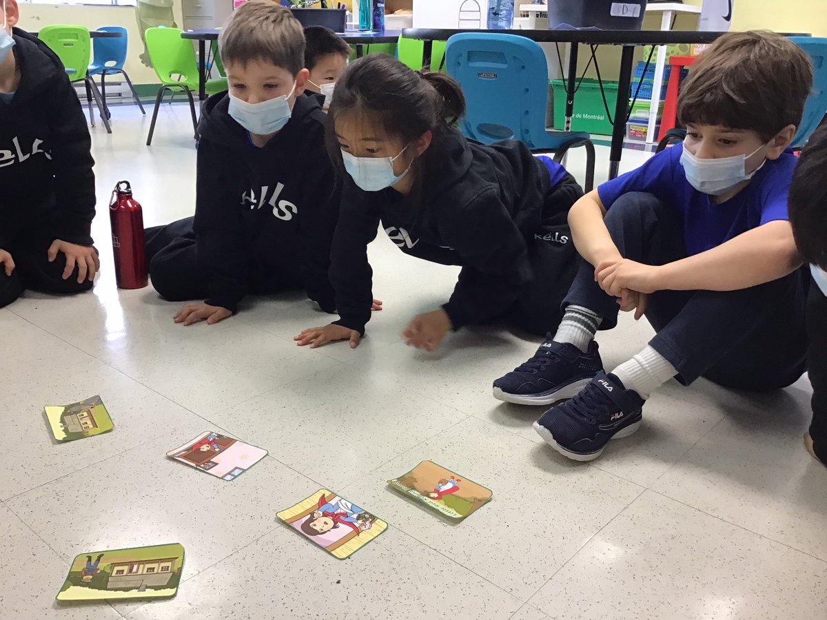 MsSpecksClass's tweet photo. We did a lot of work this morning talking about Little Red Riding Hood!  We used #compareandcontrast to talk about two different versions of the story.  Then, we sequenced pictures to #retell the story.  Finally, we wrote sentences for different images! https://t.co/s5WdikGVSI