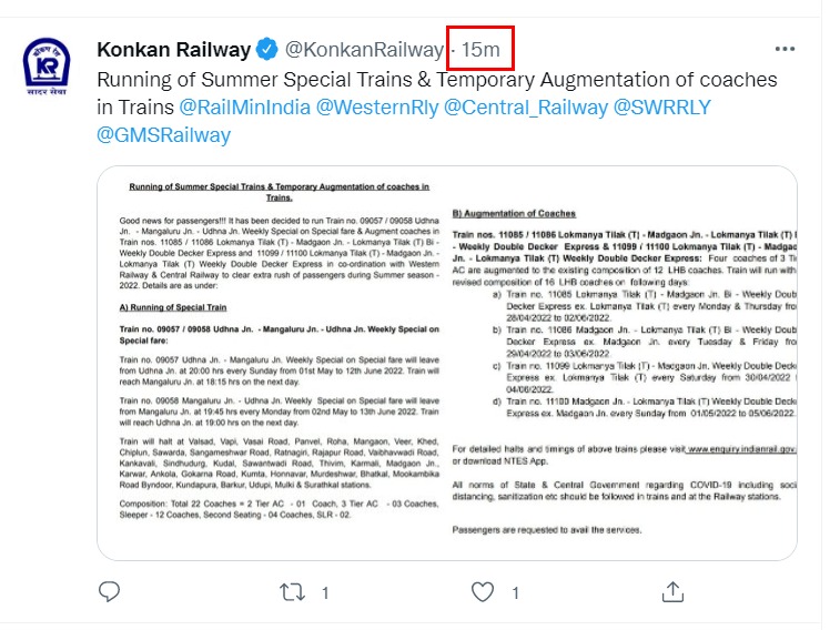 suraj__8796's tweet photo. @KonkanRailway @RailMinIndia @WesternRly @Central_Railway @SWRRLY @GMSRailway @Konkan railway, As you can see in the  pic all seats are full (Train UDN MAJN SPL - 09057) within15mins. How can we book the seats if all information is already known to agents?
Please reply at least https://t.co/4c3eSKxJcV