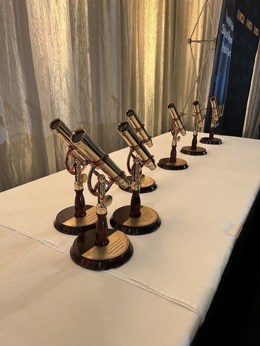 VCUWilderSchool's tweet photo. We are proud to recognize our honorees!

@SHCRichmond 
All Saints Catholic School, Richmond
@MotonMuseum 
Chief Scott Booth, @DanvillePD 
Grayson County, @AppalachianPowe, @gigabeamnet 
Betty Mattice
Florence Neal Cooper Smith https://t.co/CmU9mAbGTo
