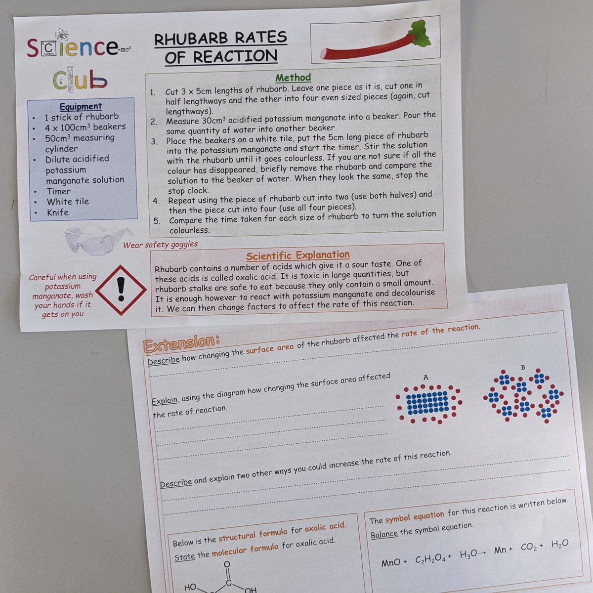 Paul_SciTeach's tweet photo. Looked at rates of reaction in #ScienceClub using rhubarb today 👨‍🔬👩‍🔬 https://t.co/KgSe0NPdiA